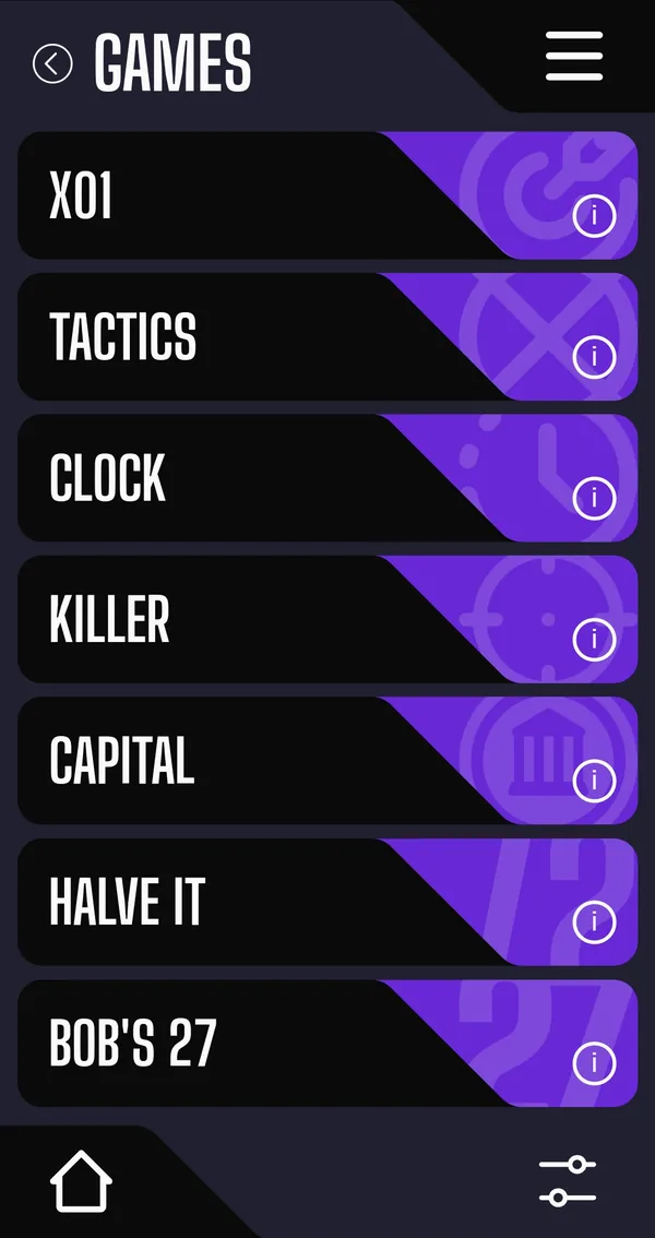 X01, Tactics, Clock, Killer, Capital and more